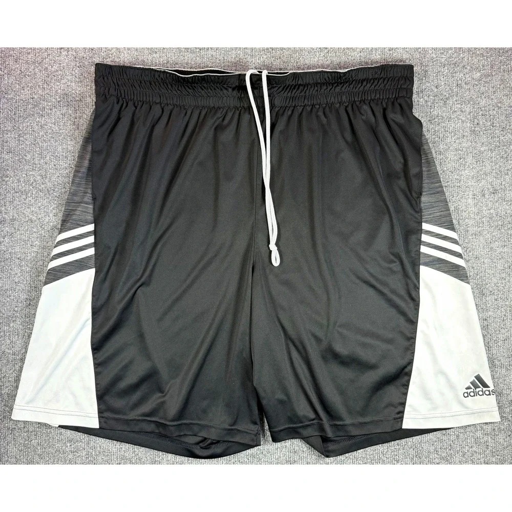 adidas Men's Athletic Shorts 3XL Big & Tall Colorblock Drawstring 10
